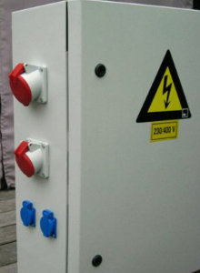 elektriciteit aansluiting van de werfkast